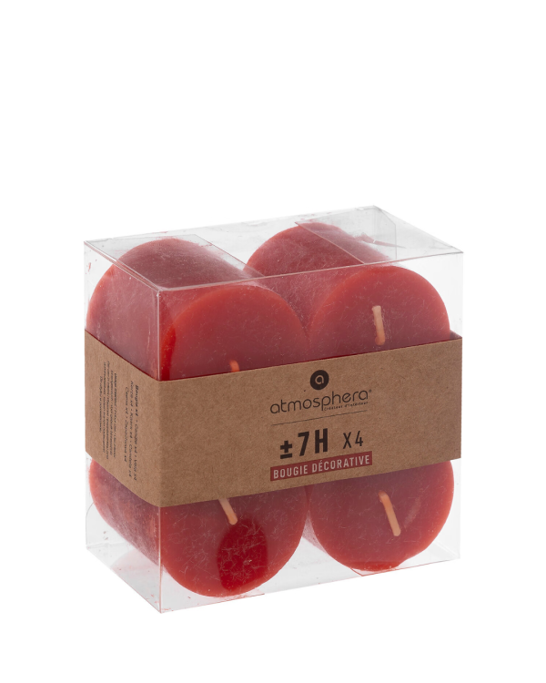 RUSTIC "ĐỎ/ RED 4.5x4.5" - NẾN TRỤ