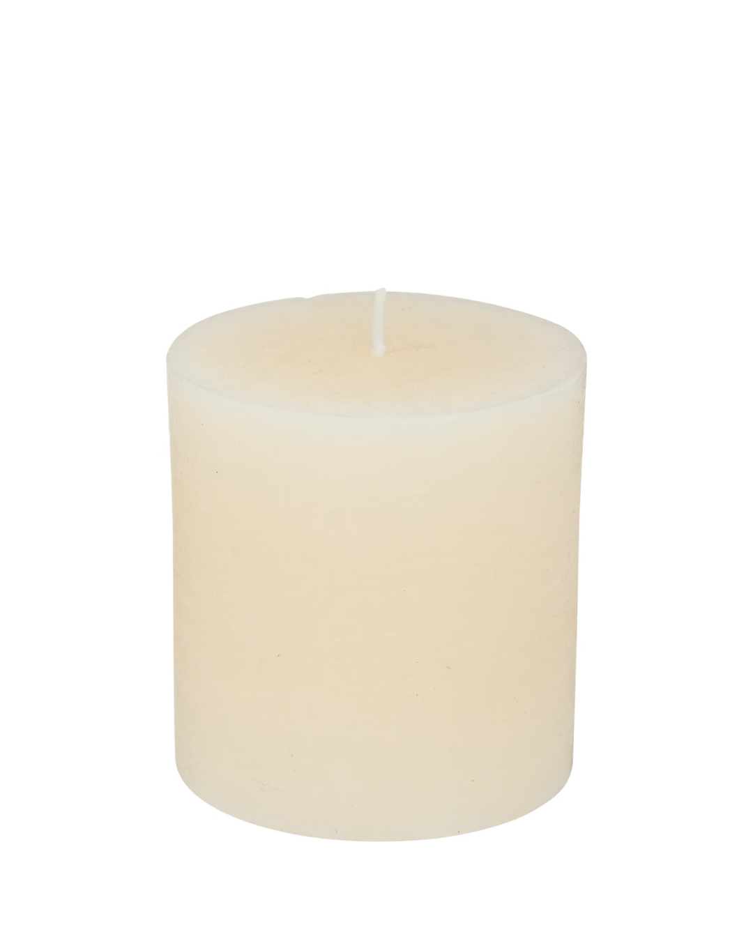 Rustic 6.7x7 candle ivory