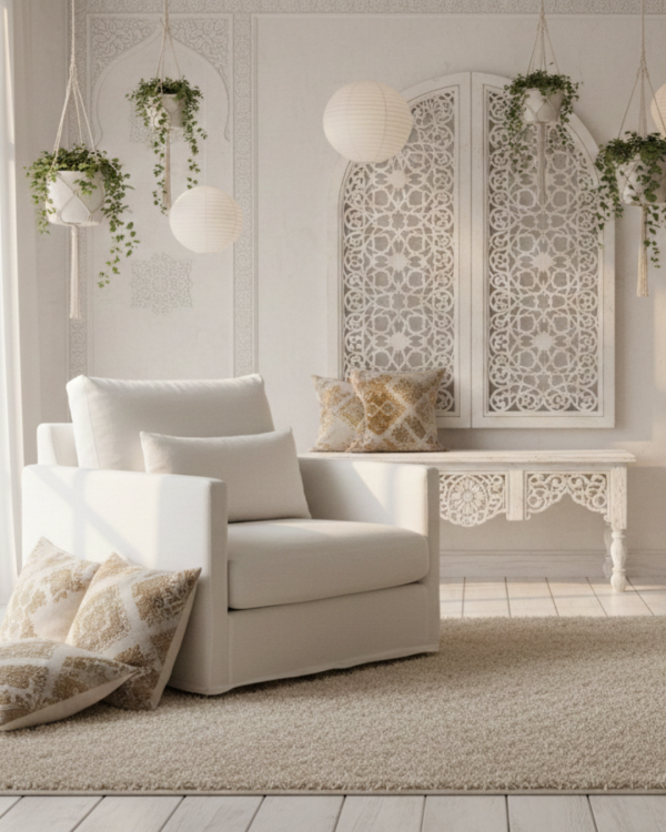 ISLAND - GHẾ BÀNH - VẢI SỢI/ FABRIC ASA IVORY