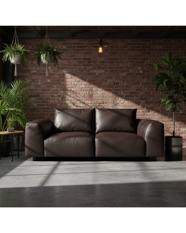 PEAL "220" - SOFA 2.5 CHỖ NGỒI - BỌC DA/ LEATHER ALABAMA CIGAR